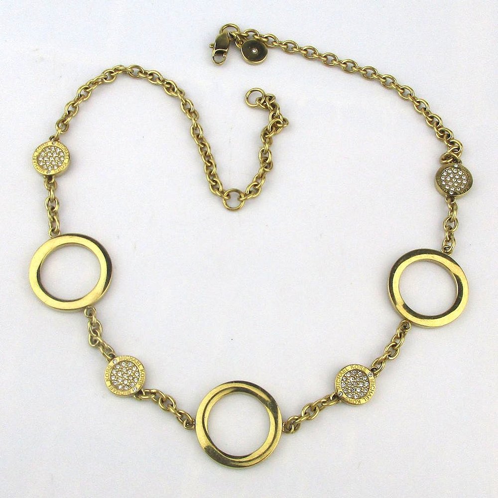 Michael Kors Goldtone Crystal Rhinestone Necklace